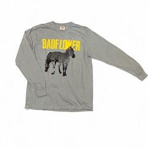 Comfort Colors Badflower Blueish-Gray Long Sleeve Shirt